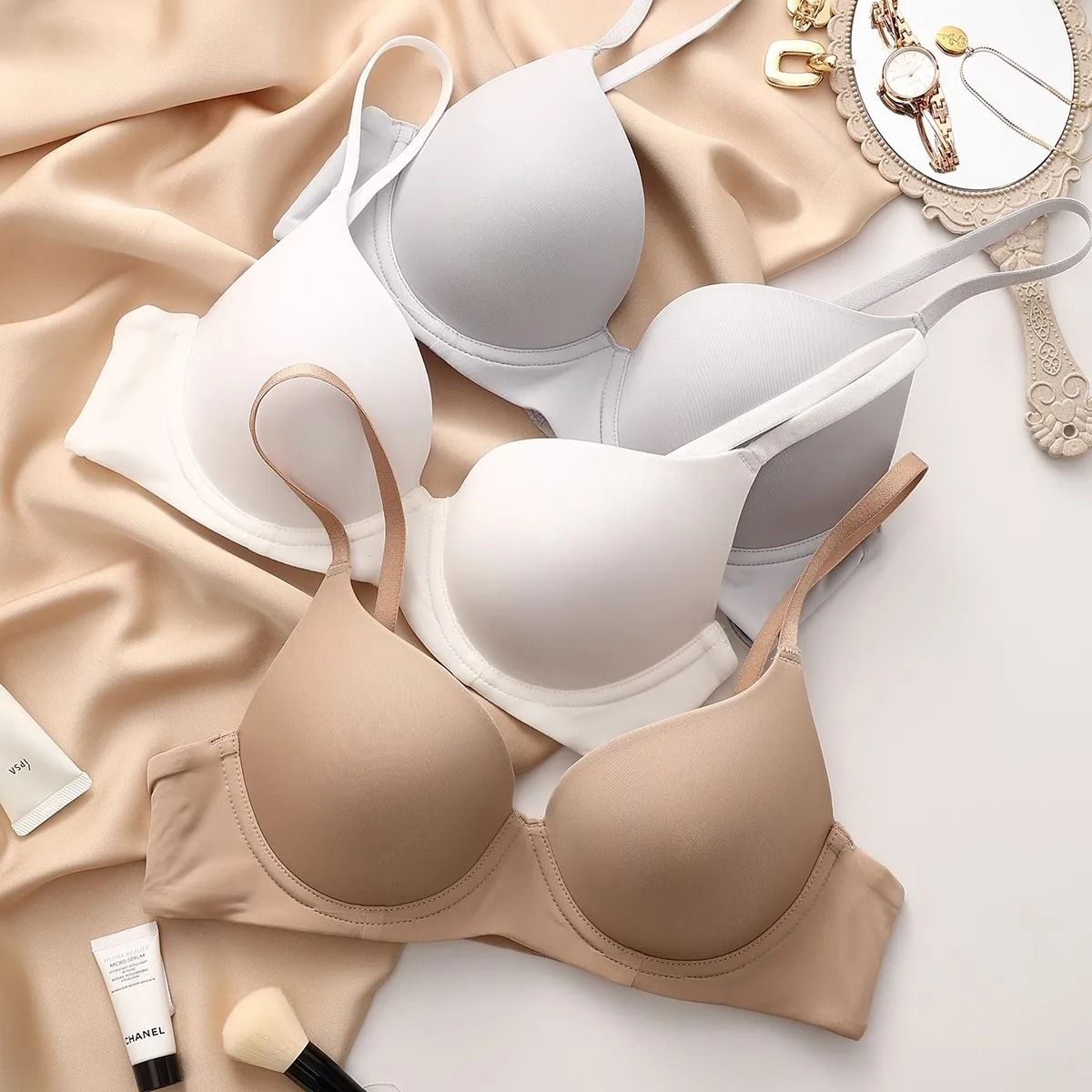 Seamless Cotton Push Up Bra