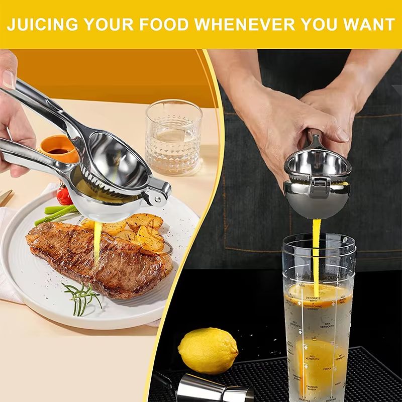 LMETJMA Premium Zinc Alloy Lemon Squeezer Manual Citrus Juicer