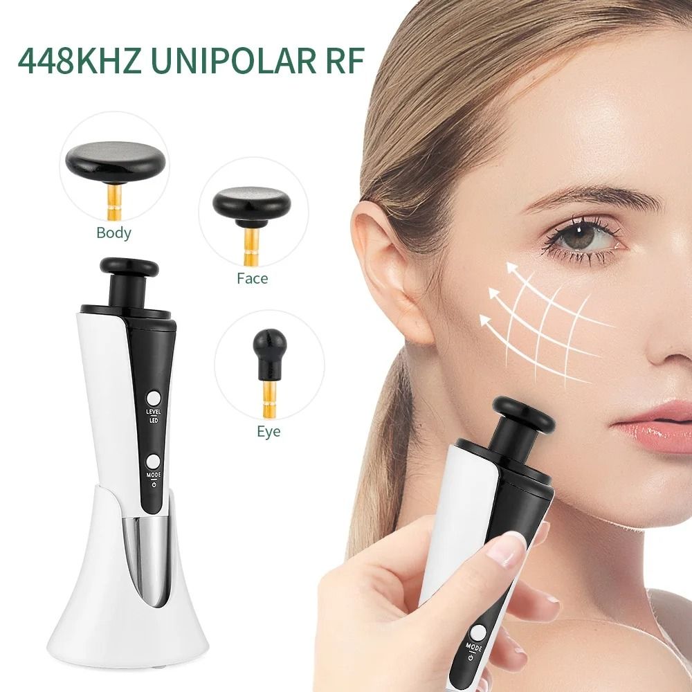448KHz RF Anti Wrinkle Facial Lifting Device Skin Tighten For Face Eyes Body