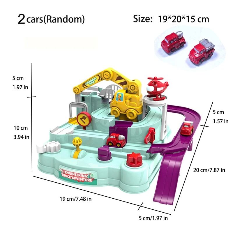 Racing Rail Car Track Adventure Educational Toy for Kids