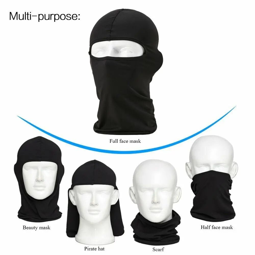 Tactical UV Protection Balaclava Full Face Mask Windproof Ski Sun Hood and Biker Helmet Liner