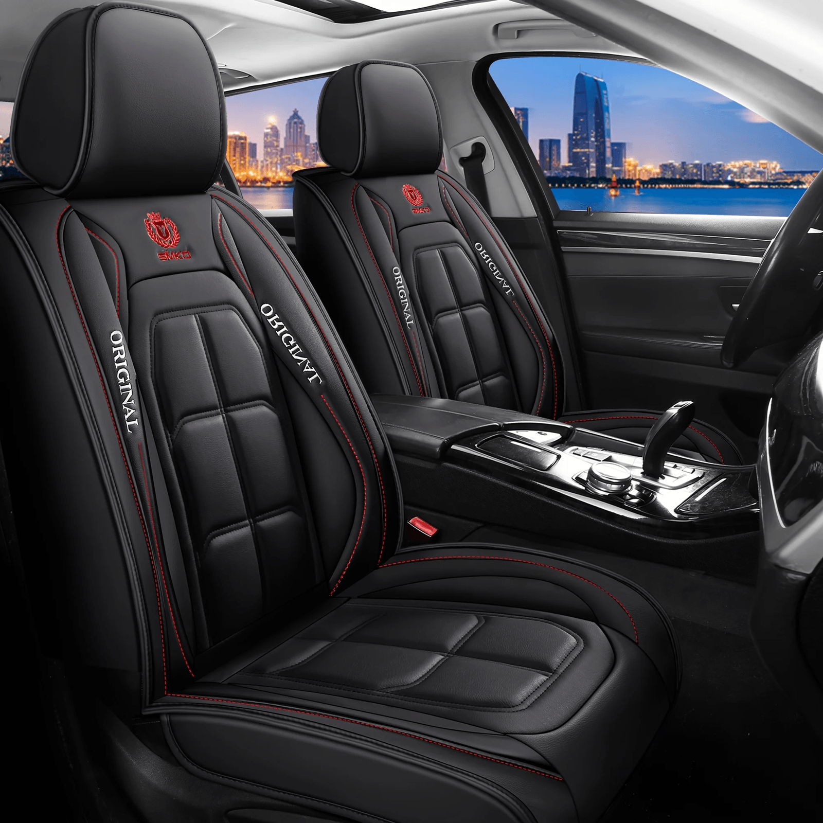 Universal Leather Car Seat Cover All Season Driver and Passenger Protection Pad
