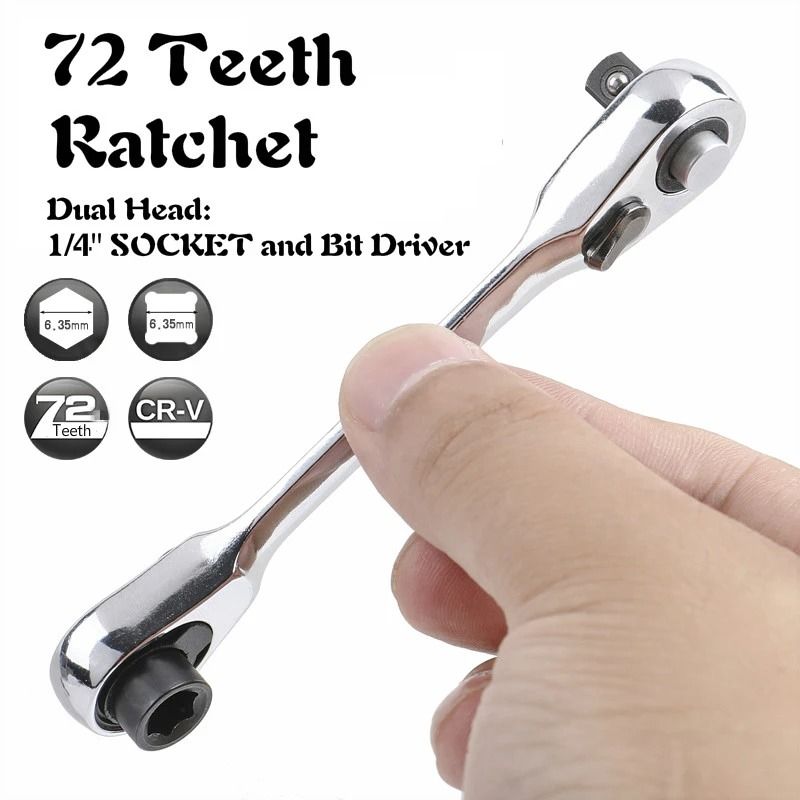 Mini 1 4 Inch Ratchet Wrench Double Ended Quick Socket Wrench Set