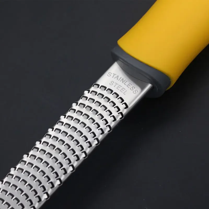 Stainless Steel Cheese Grater & Lemon Zester with Non slip Comfort Handle Multifunctional Kitchen Grater Cutter