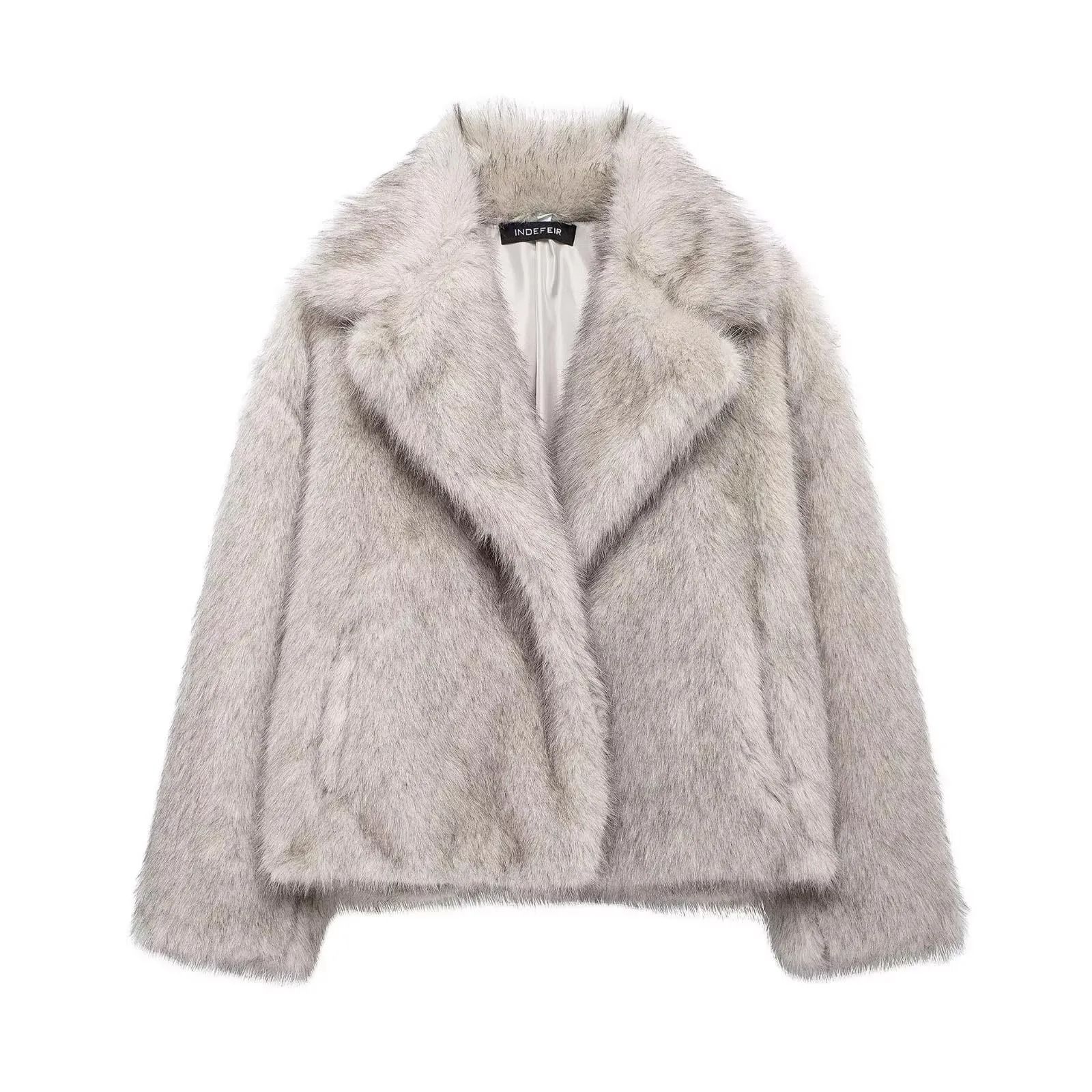 HH Elegant Faux Fur Outerwear System | Premium High-Street Fluffy Lapel Jacket & Thermal Fashion Infrastructure