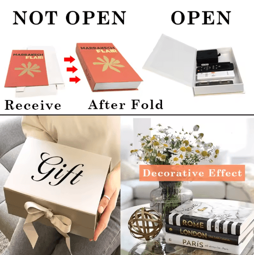 Van Gogh & Monet Decorative Book Box – Artistic Fake Book Storage Box for Home Decor