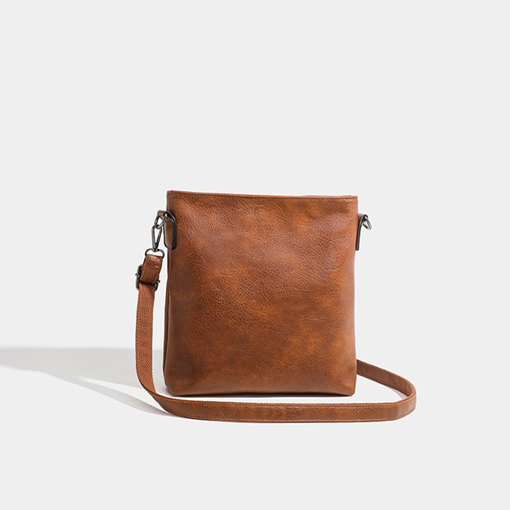 Retro PU Leather Crossbody Shoulder Bag for Everyday Style