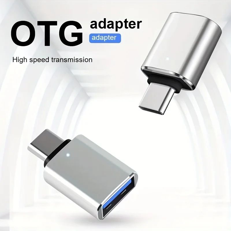 LED USB 3.0 OTG Adapter Converter – USB-A/Micro USB to USB-C Female Connector for Samsung, Xiaomi, POCO Fast Data