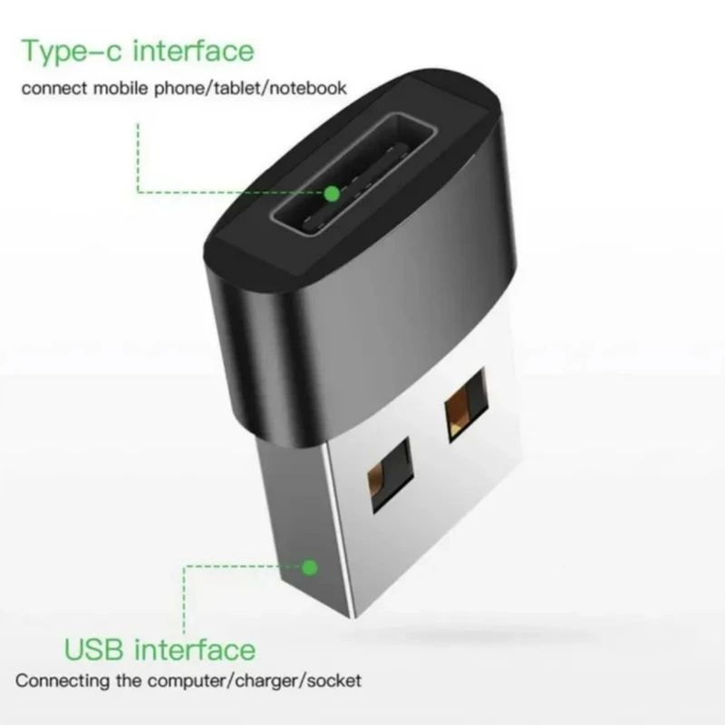 2 Pcs USB OTG Adapter Converter – USB Male to USB-C/Micro USB Female Type C Connector for MacBook, Samsung S20 Fast Data