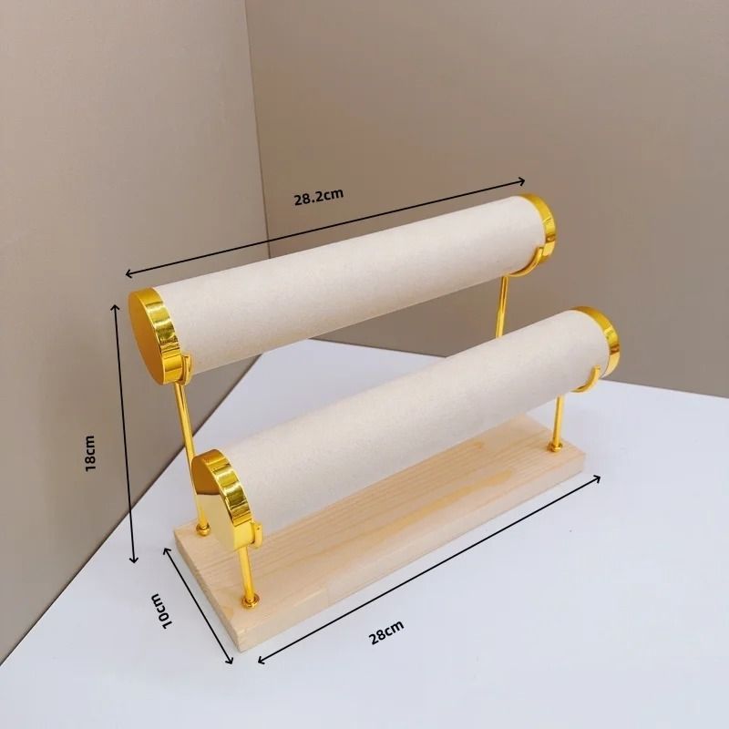 Detachable Bracelet Holder Stand Jewelry Display with Wooden Tray