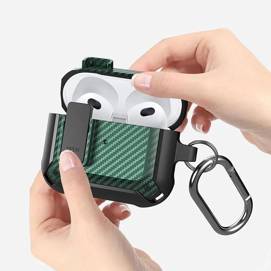 Luxury Shockproof AirPods Pro Case with Keychain