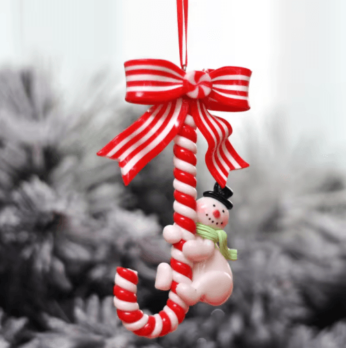 Handcrafted Santa & Snowman Soft Pottery Christmas Tree Pendant