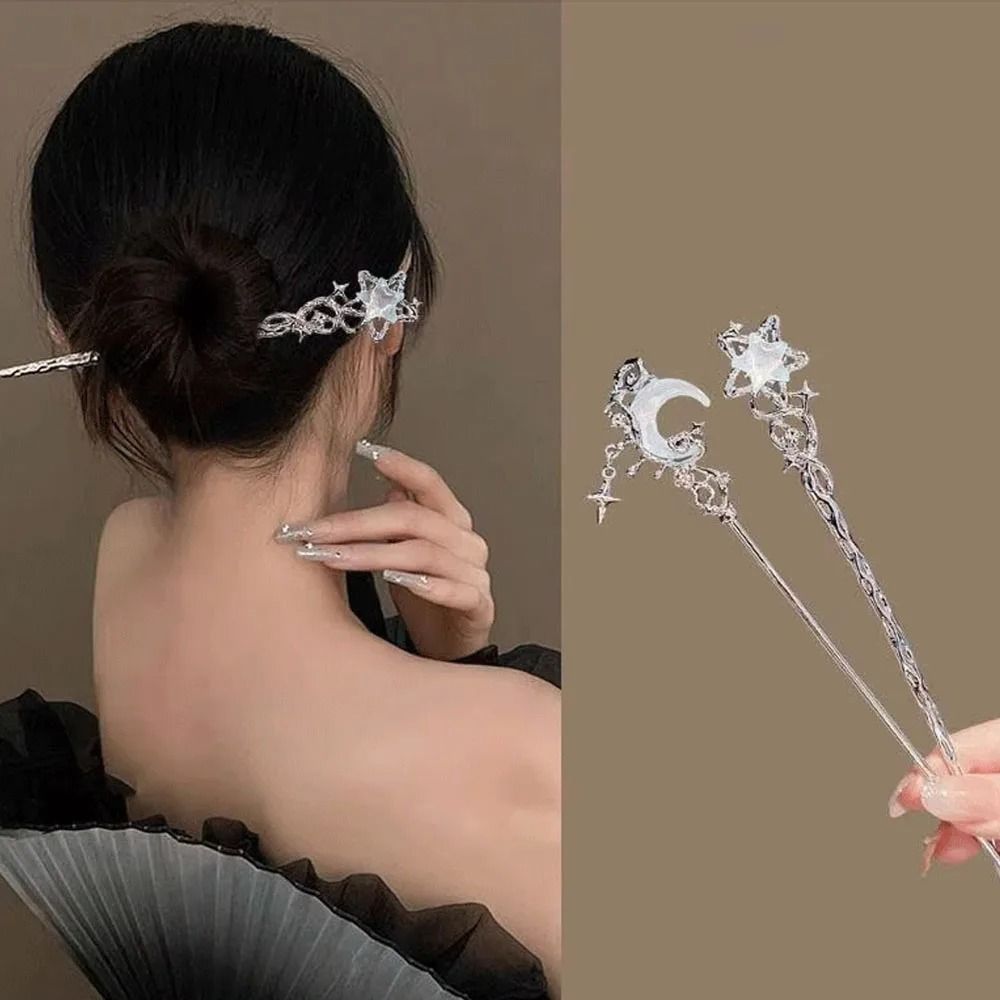 French Stars and Moon Hair Pin