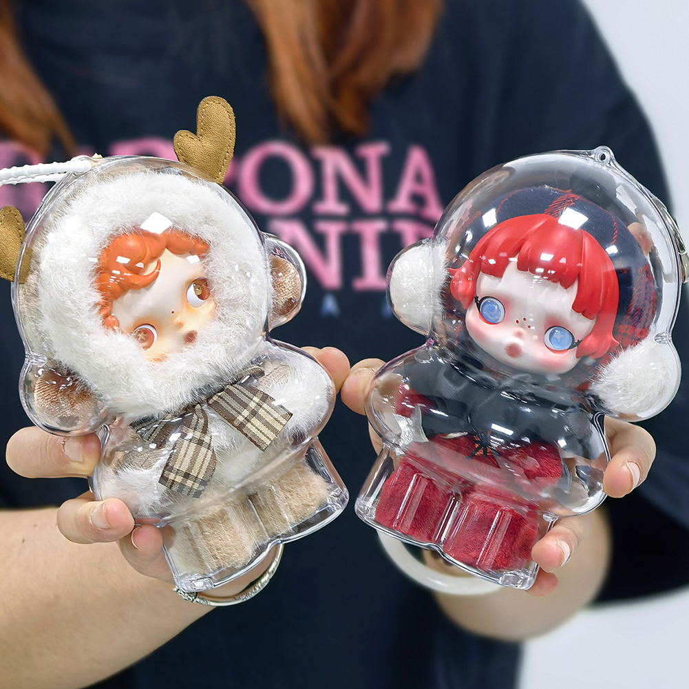 Transparent Protective Case for Skull Panda Winter Movement SP Doll, Dustproof Storage Case & Display Cover