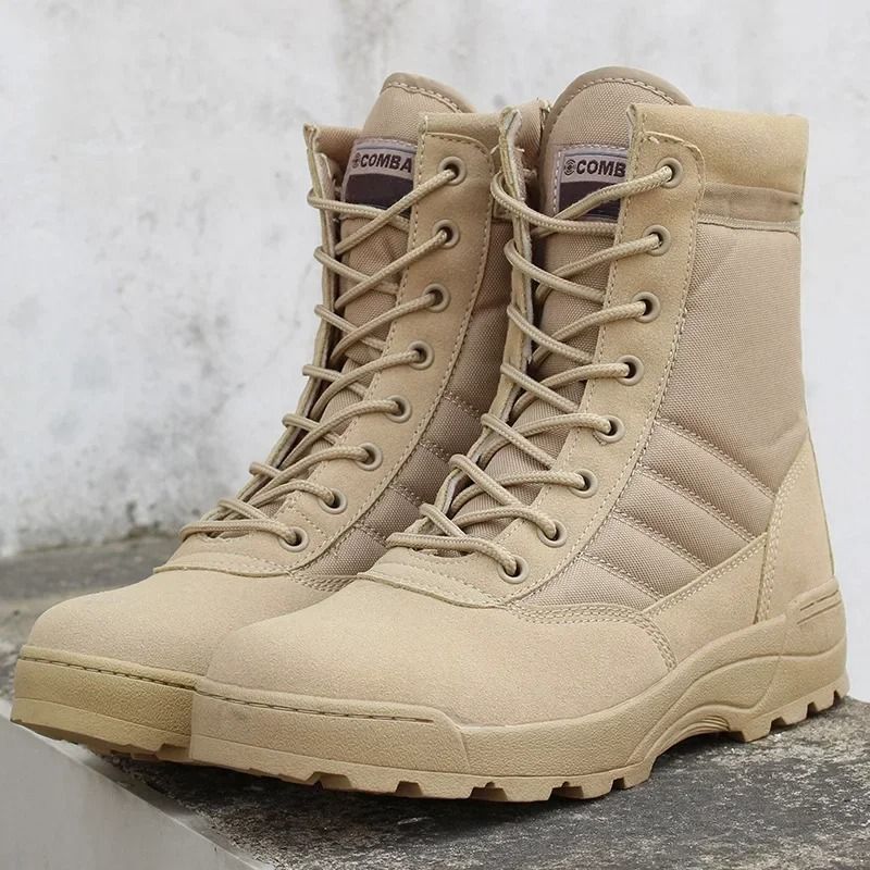 Tactical Military Boots Men Desert Combat Outdoor Hiking Ankle Shoes