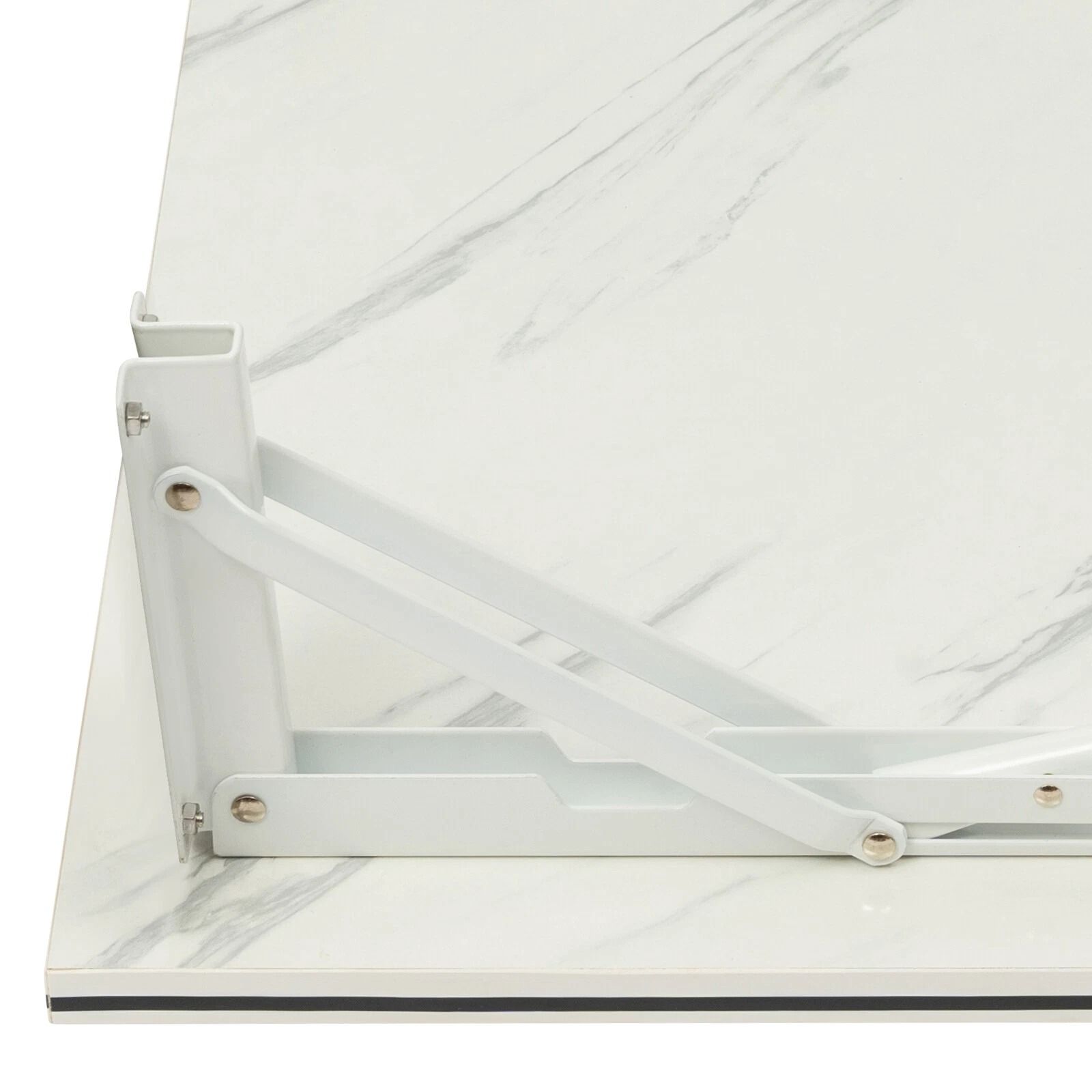Folding Desk with Stylish Wall-Mounted Durable MDF and Metal Design