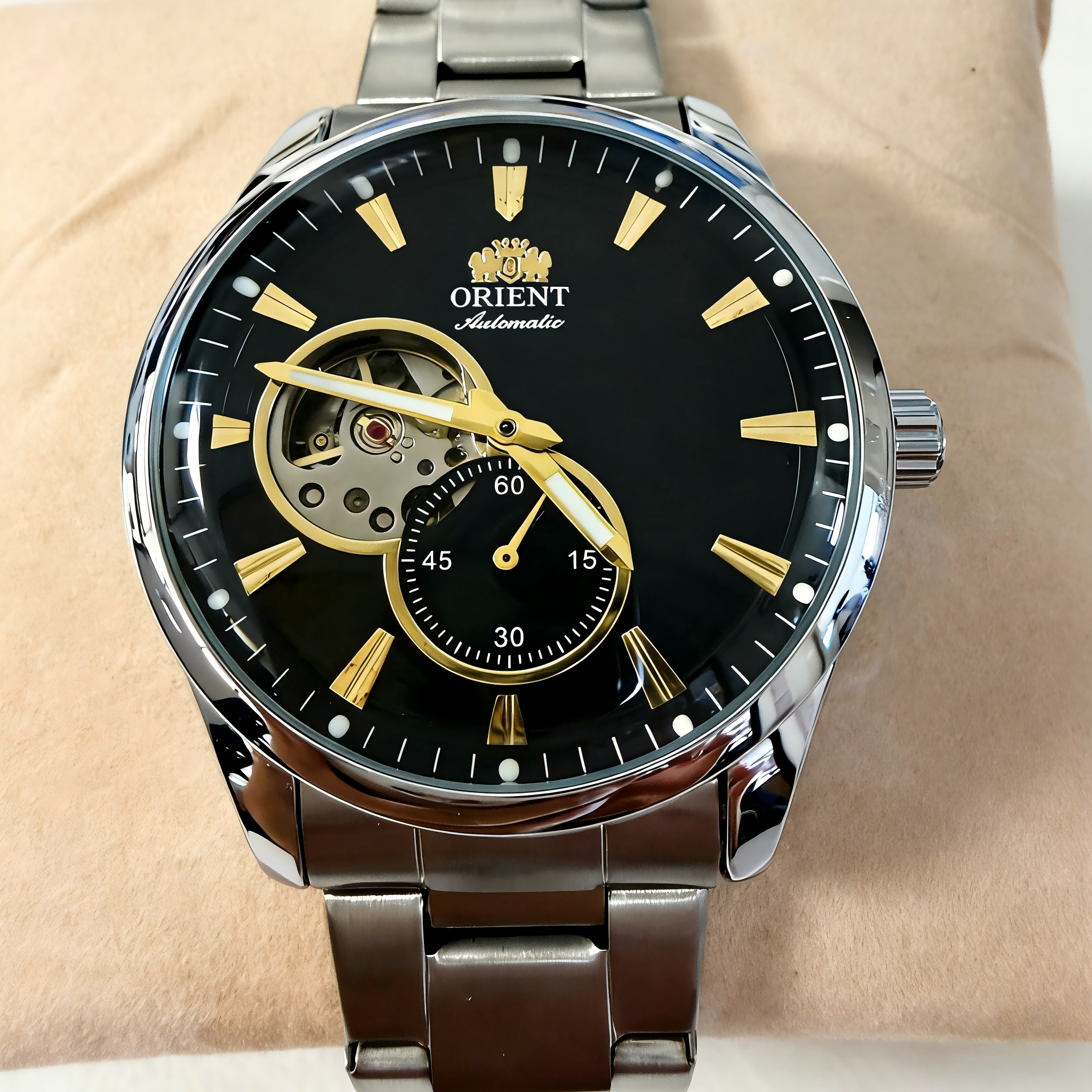 Premium Men Skeleton Dial Business Automatic Mechanical Stainless Steel Watch