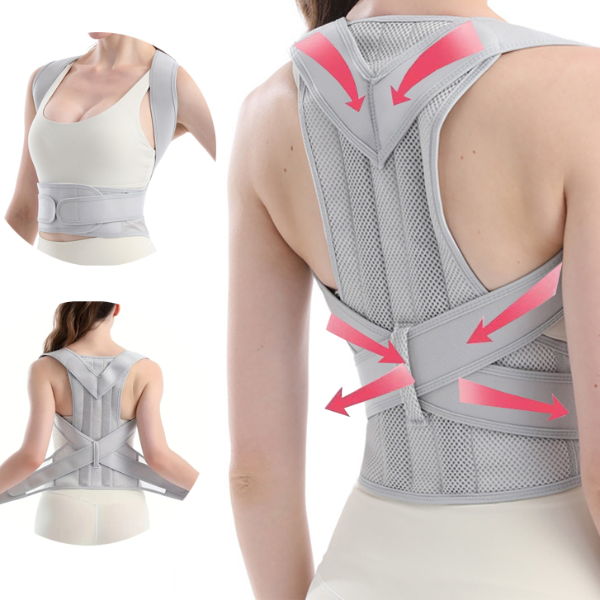 Adjustable Posture Corrector Back Brace with Lumbar Support for Pain Relief and Alignment