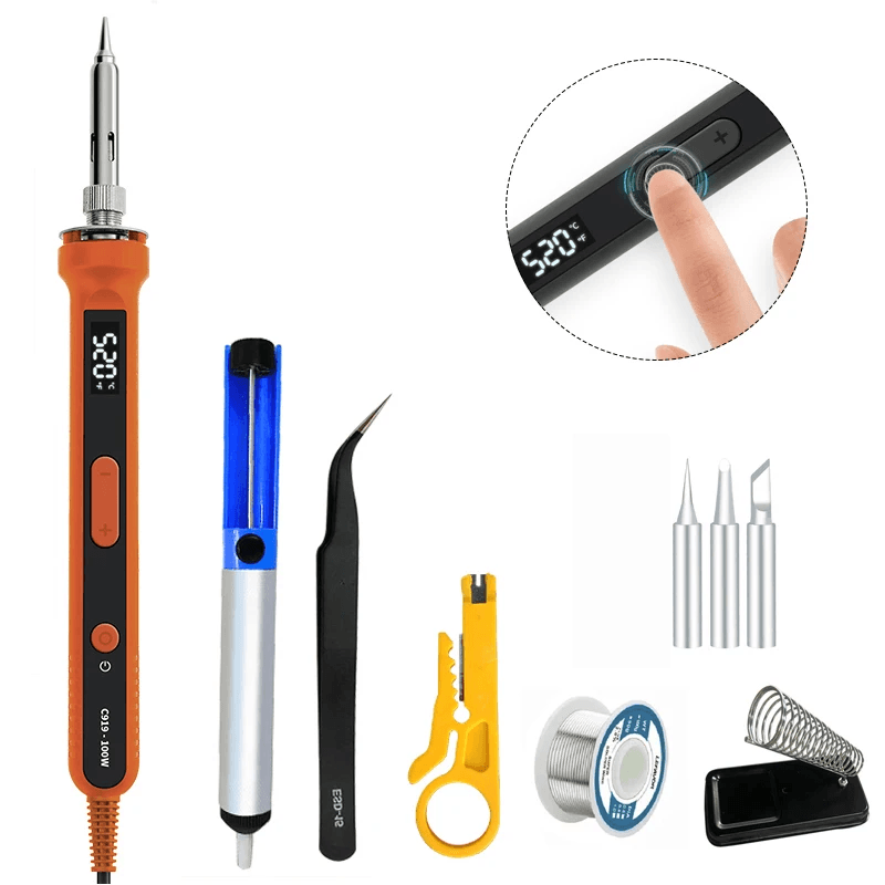 100W Digital Electric Soldering Iron Kit with LCD Temperature Control