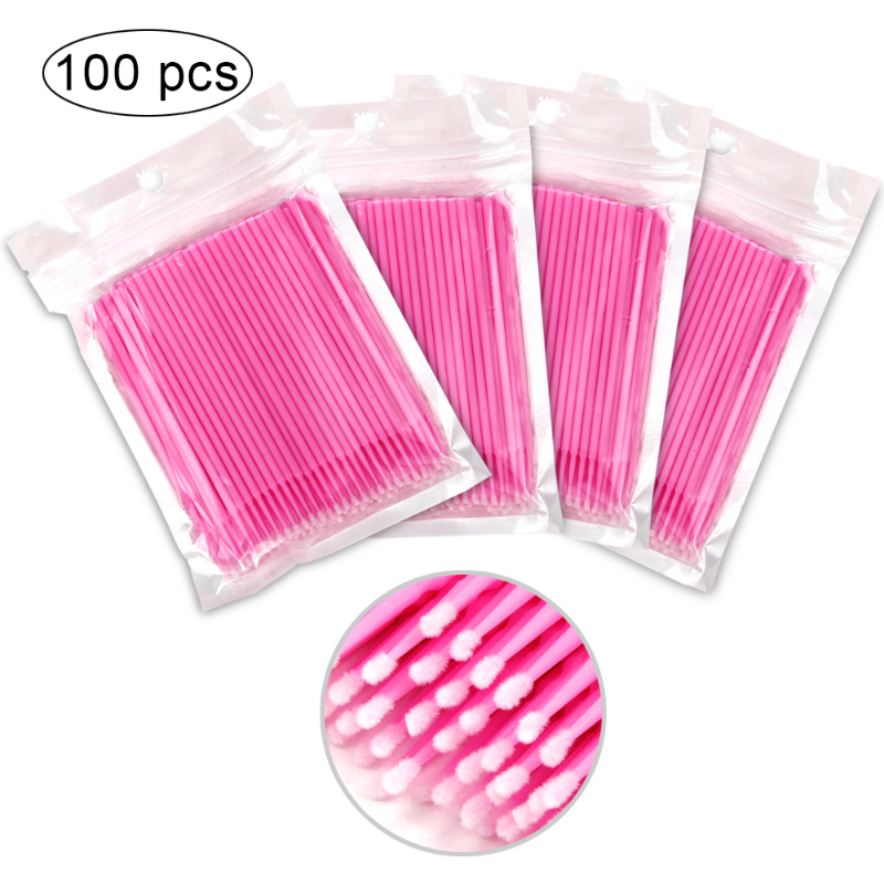 Micro Brush Disposable Eyelash Brush Lash Removing Swab MicroBrush for Eyelash Extension Supplies and Makeup Tools