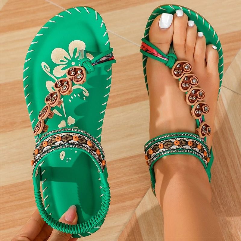 Women Soft Bottom Low Heel Flat Sandals Casual Summer Beach Footwear