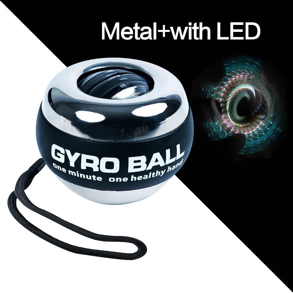 LED Gyro Wrist Ball Forearm Strength Trainer Hand Grip Exercise Power Ball