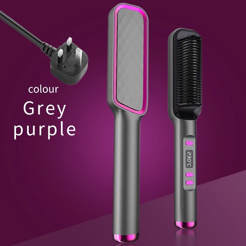 Electric Hot Comb Straightening Brush with Negative Ion Technology and Anti-Scald Design