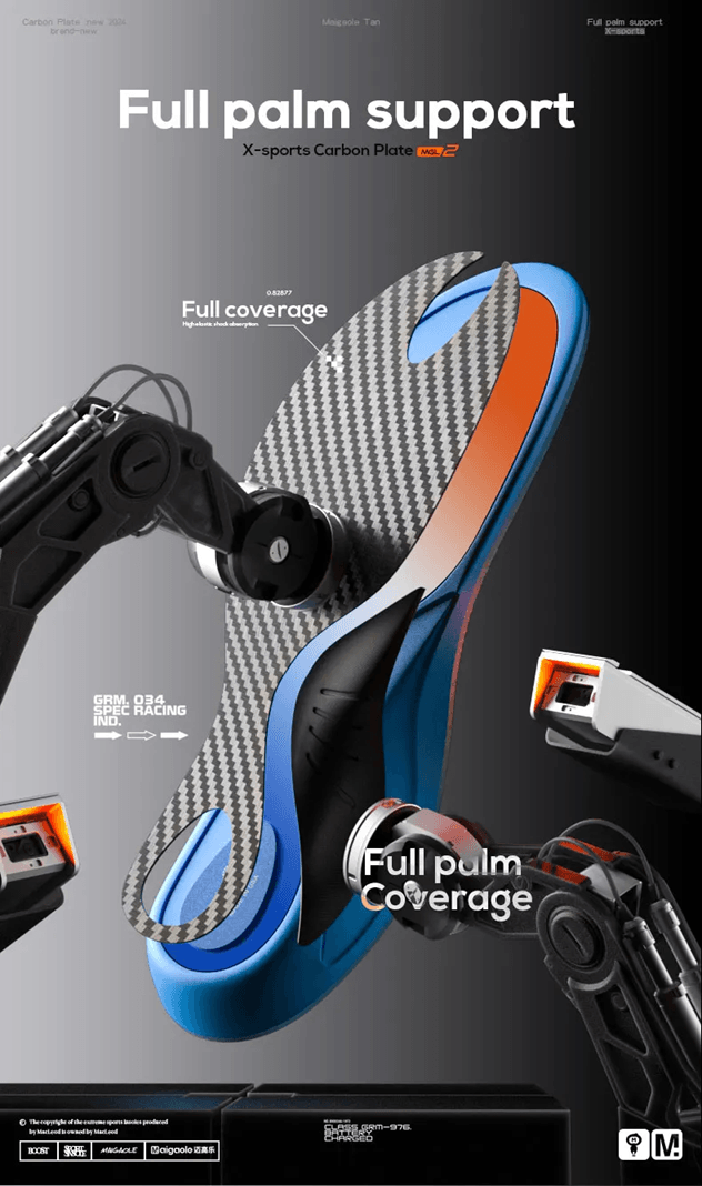 Carbon Plate Basketball Insoles with Arch Support and High Rebound Cushioning