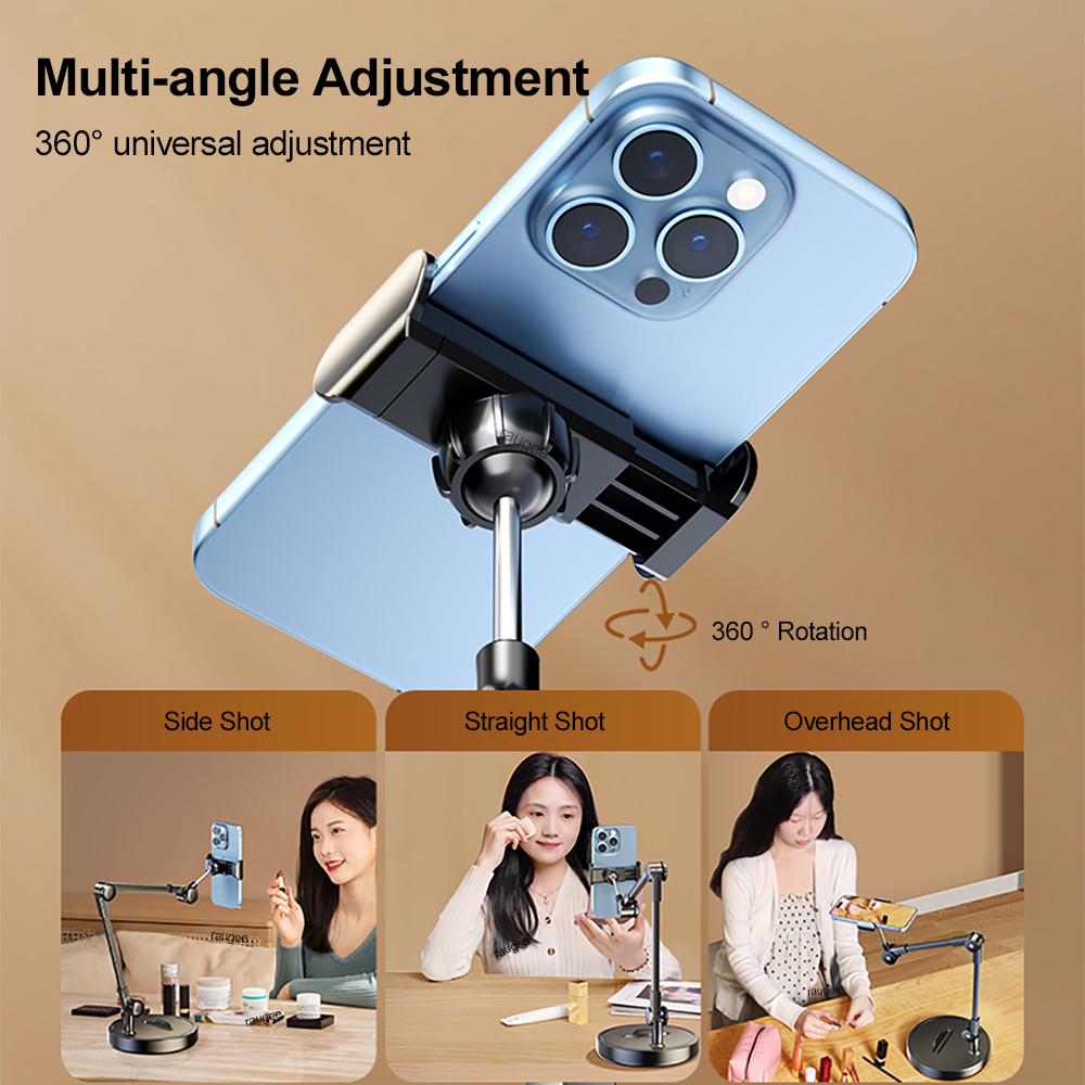 Portable Phone Holder, Adjustable Folding Stand for Live Broadcast