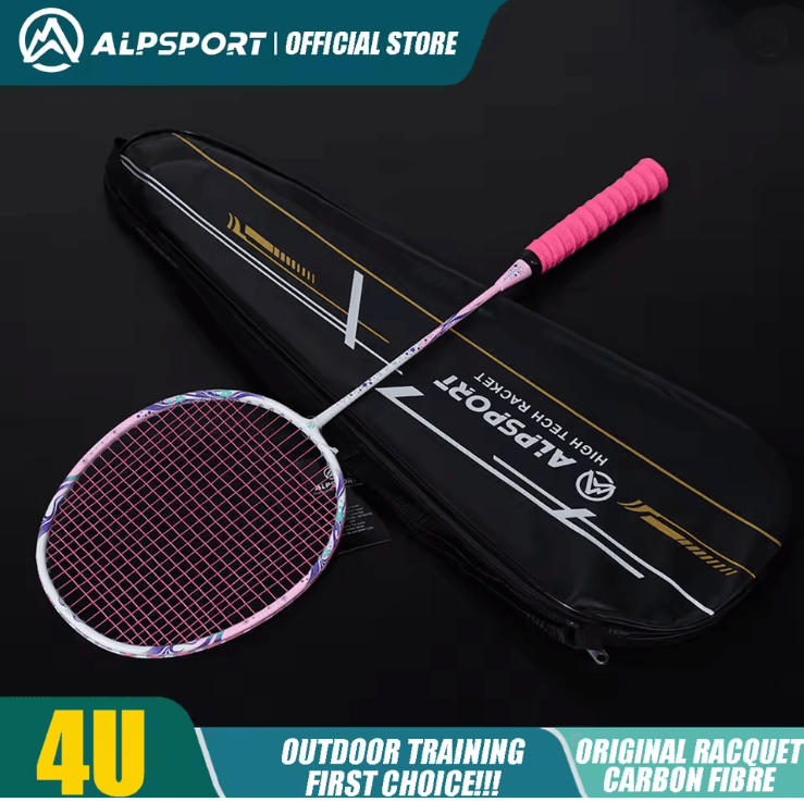 EliteStrike TX 4U Carbon Fiber Badminton Racket Offensive Power