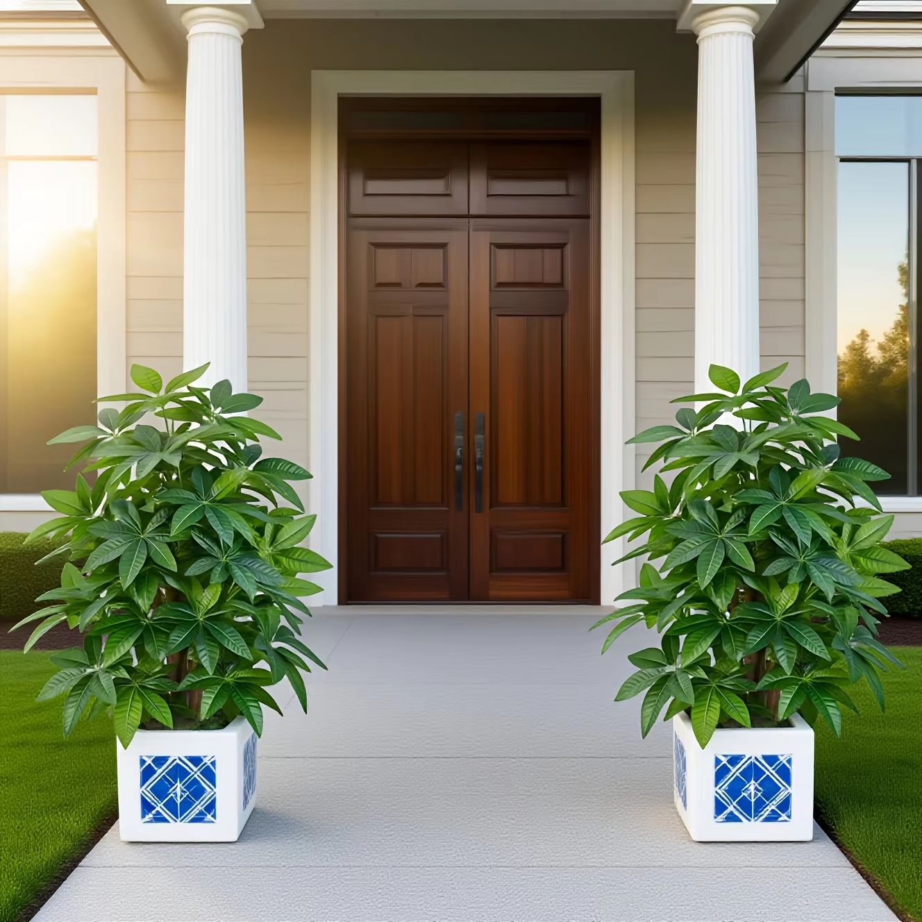 Large Artificial Money Tree Palm Realistic Tropical Plant for Indoor Outdoor Decor