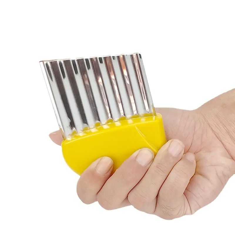 Premium Stainless Steel Wavy Potato Cutter and French Fries Slicer Set