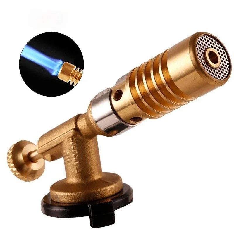 Auto-Ignition Butane Torch Blowtorch with Adjustable Flame for Cooking, BBQ, Camping & Soldering