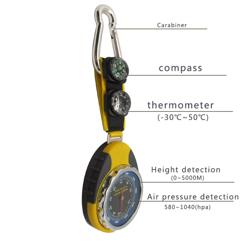 Portable Altimeter Barometer Compass Thermometer Outdoor Hiking Tool