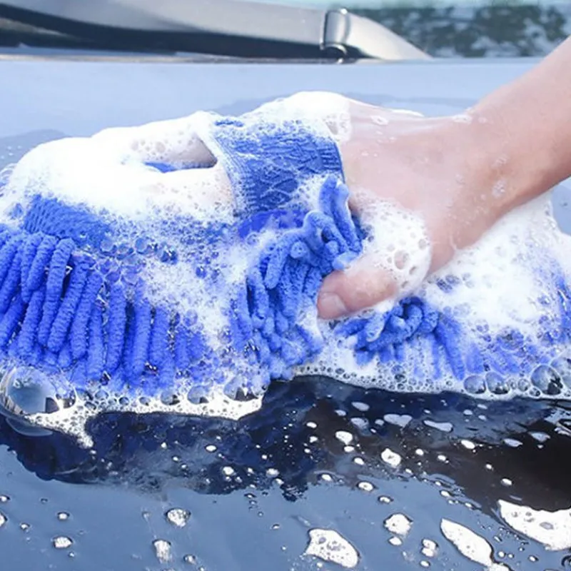 Car Cleaning Gloves Microfiber Auto Washer Sponge Towel for Vehicle Care