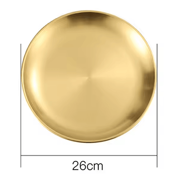 Durable Rust-Proof Camping Plates – Metal Round Serving Plate Set