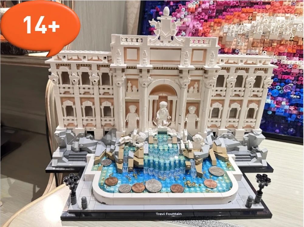 Trevi Fountain Architecture Building Blocks Set