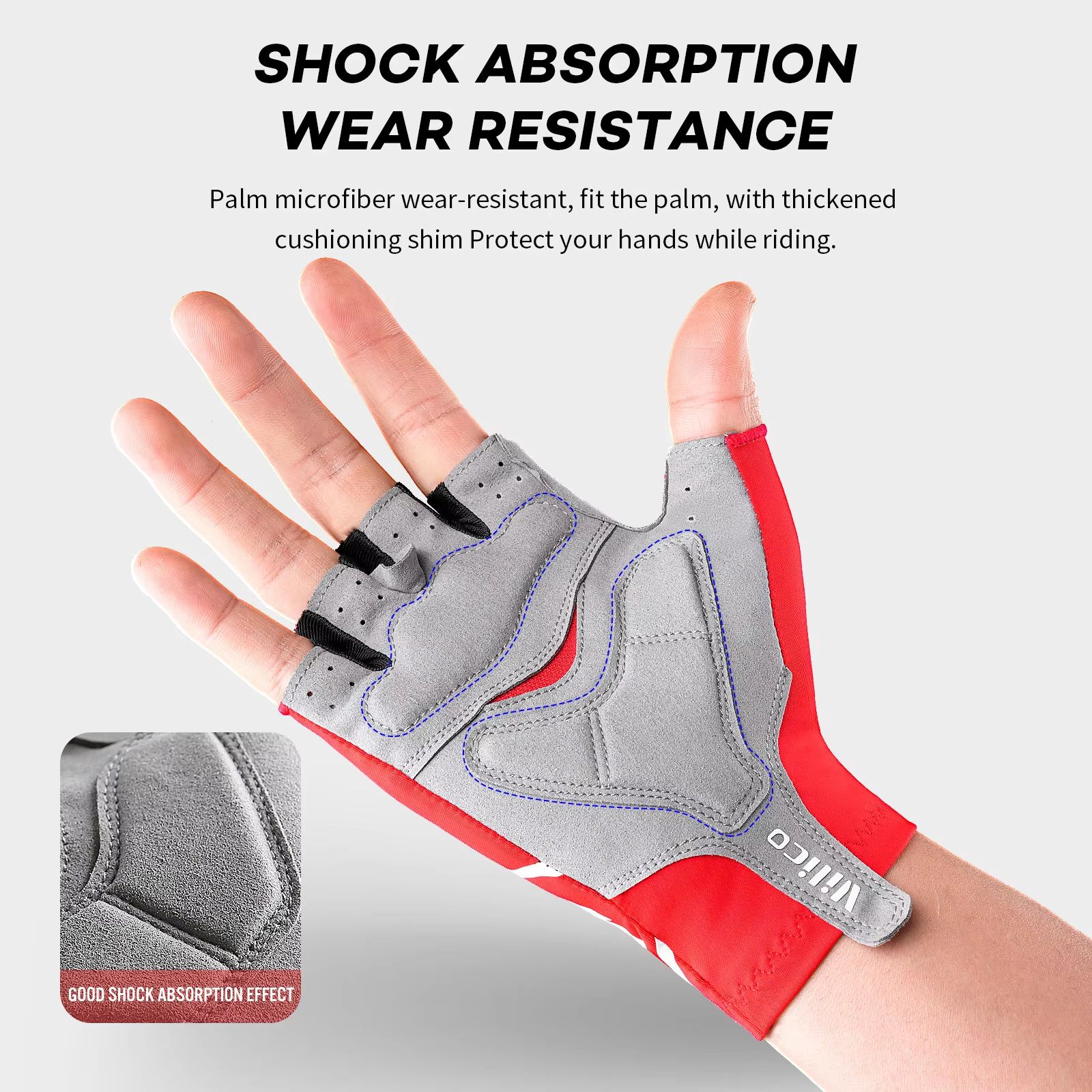 Breaking Wind Half Finger Cycling Gloves Anti-slip Road Bike and MTB Mittens