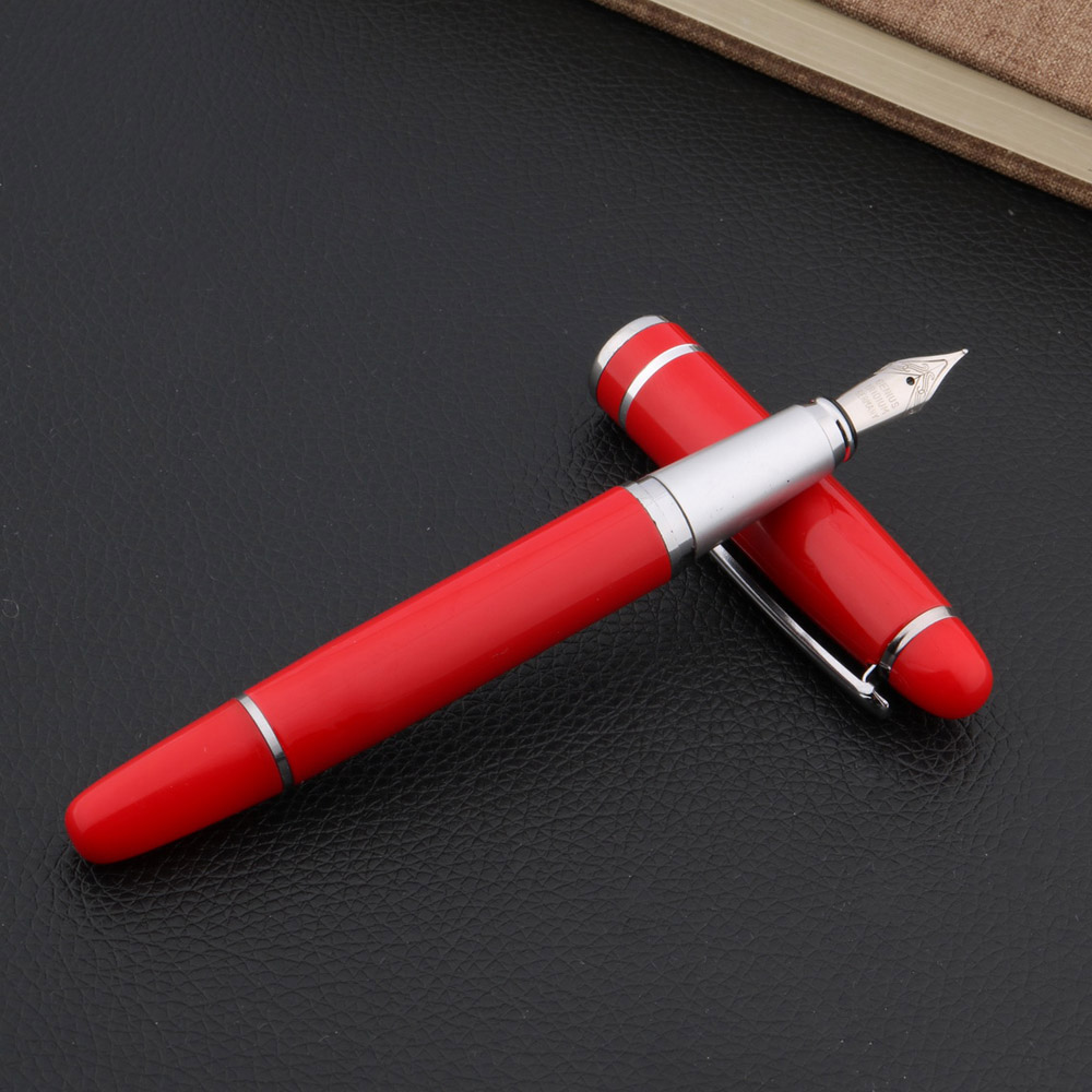 Luxury Red fountain pen Medium Nib Elegant Calligraphy Writing Gift Pen