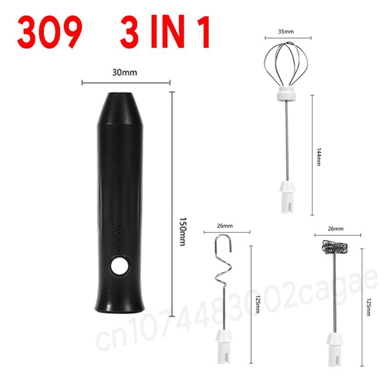 Rechargeable 3-Speed Electric Milk Frother & Egg Beater – Handheld Coffee Foam Maker