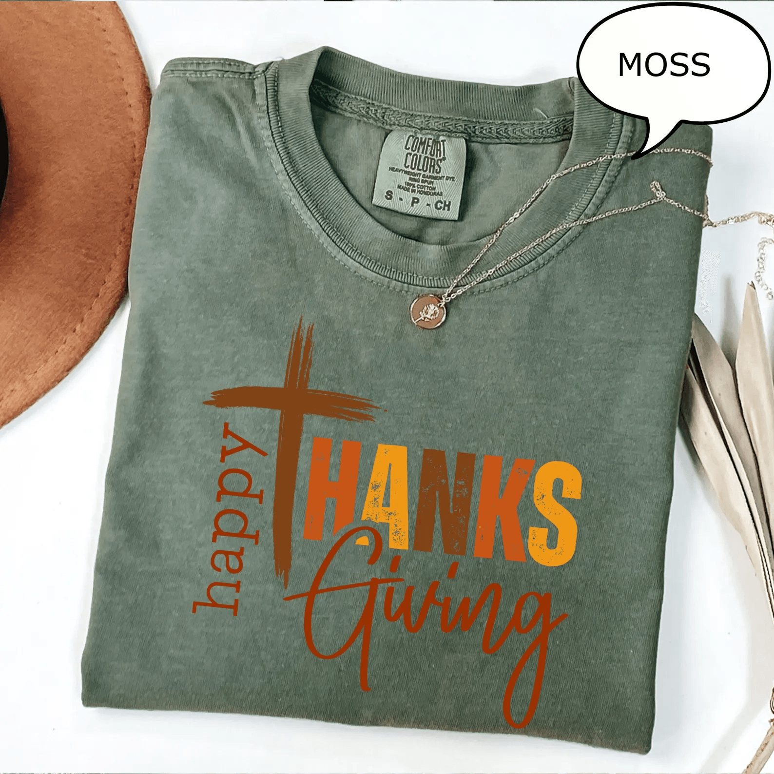 Happy Thanksgiving Shirt Comfort Colors Pumpkin Thankful Fall Christian Tee