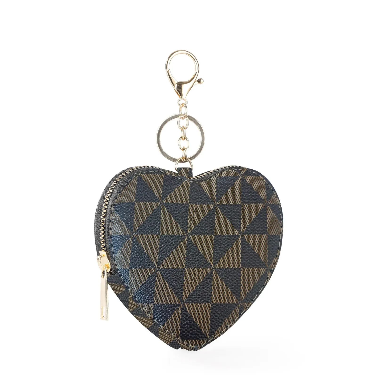 Heart Shape Leather Coin Pouch