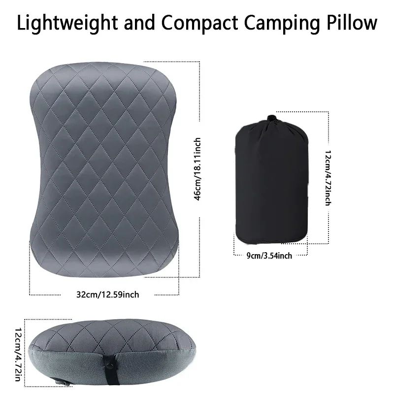 Ultralight Inflatable Camping Pillow Ergonomic Travel Neck Support Pillow
