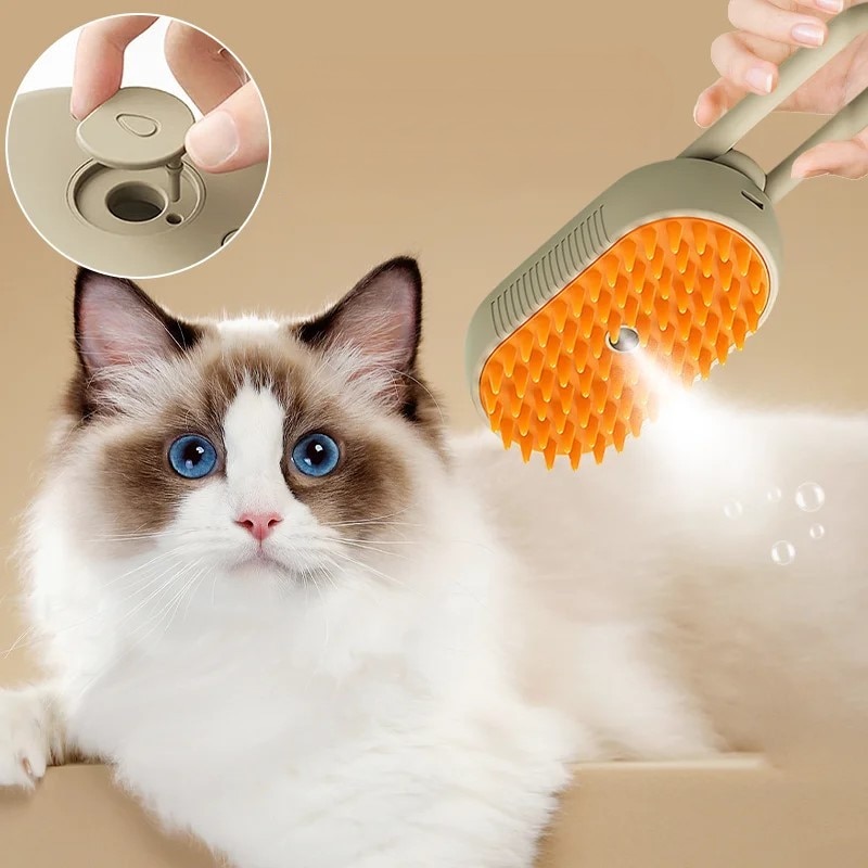 3-in-1 Electric Pet Grooming Comb: Dog & Cat Massage Brush for Hair Removal