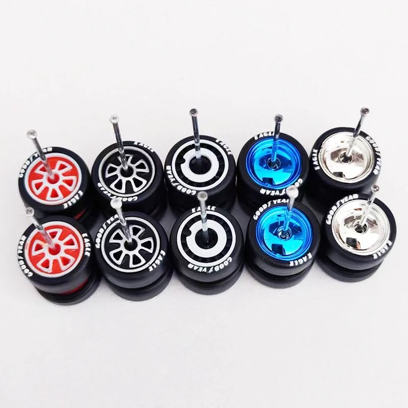 1/64 Scale Custom Alloy Wheels and Rubber Tires