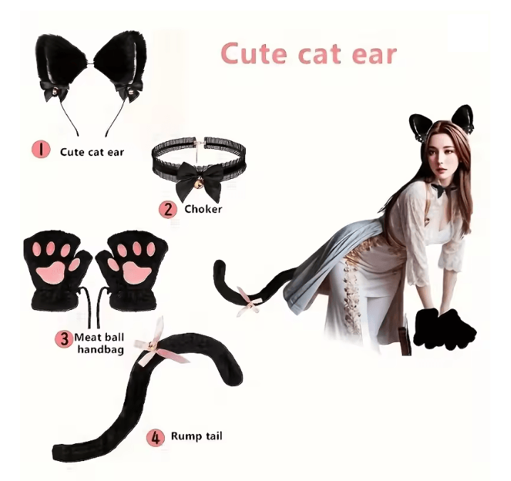 CutePaws Winter Cat Costume Set