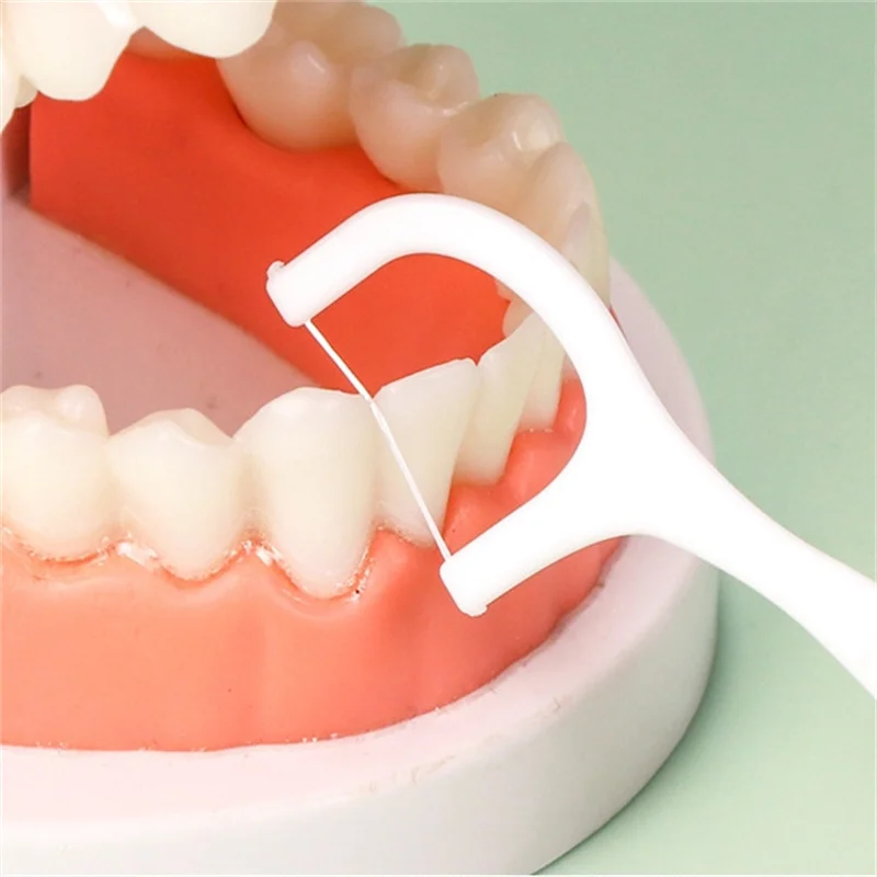 Portable Disposable Dental Floss Picks  Compact Oral Care Sticks for Easy Teeth Cleaning