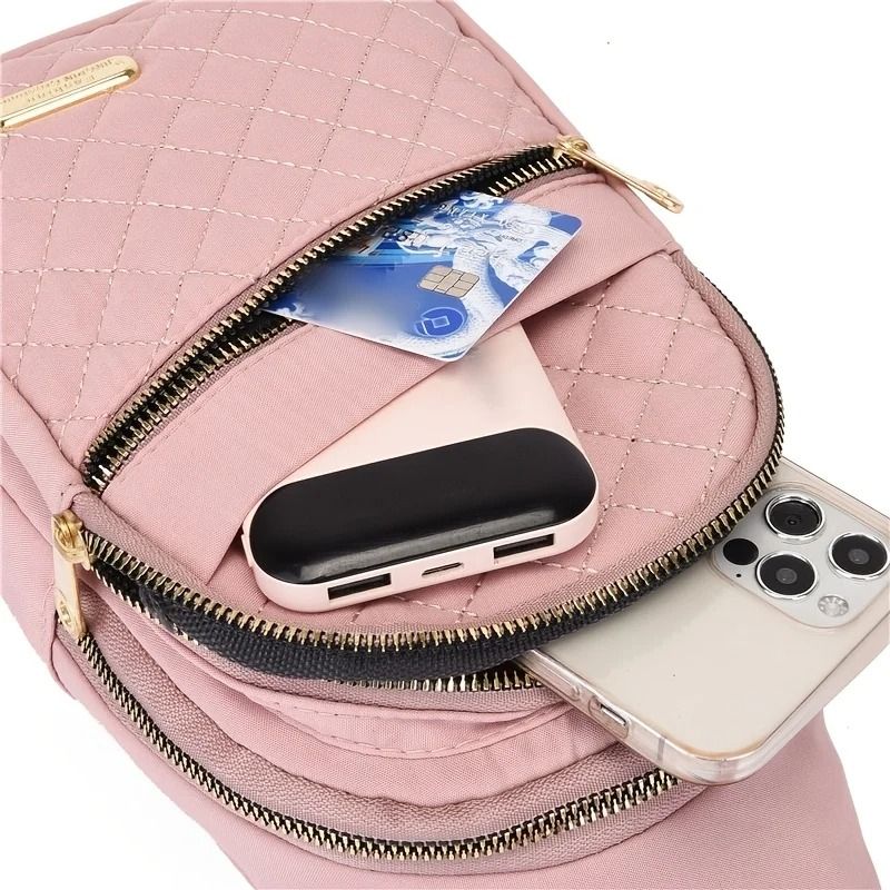 Lightweight Quilted Chest Bag Foldable Crossbody Shoulder Tote