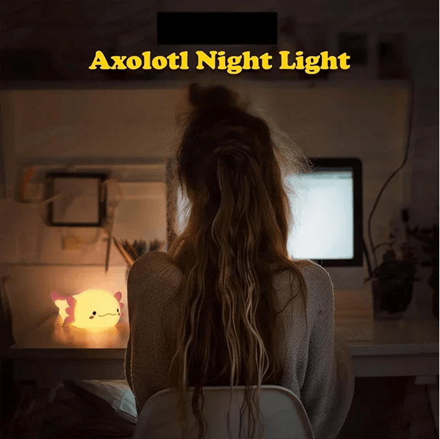 LunaLumi Axolotl Touch Rechargeable Night Light
