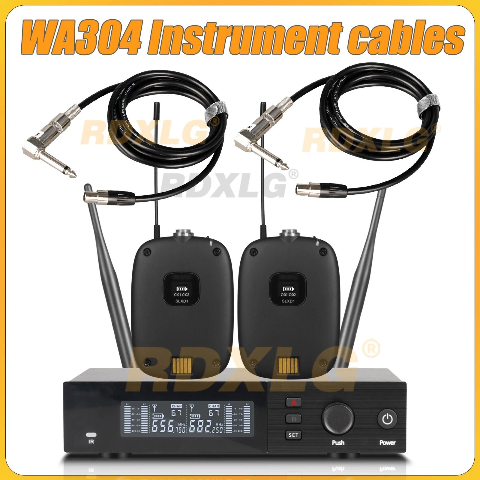 SLXD4 Professional Dual Wireless Microphone System with Two Handheld UHF Microphones